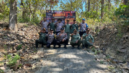 Cegah Karhutla, Polsek Malo dan Perhutani Pasang Banner Imbauan di Daerah Rawan