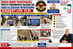 Diduga Minim Transparansi, Proyek Pembangunan Saluran Air Dana Kelurahan Wonokromo Disorot LPK-YLDI