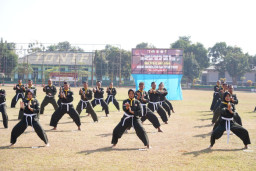 Asah Fisik Dan Mental Prajurit, Kodim 0808/Blitar Gelar Uji Kenaikan Tingkat Pencak Silat Militer