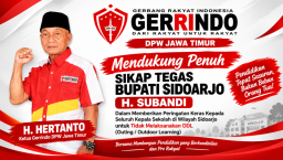 H.Hertanto Ketua Gerrindo DPW Jatim Dukung Ketegasan Bupati Sidoarjo soal ODL Ke Luar Kota