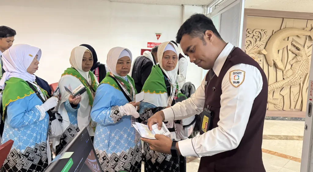 Tuntaskan Pelayanan Embarkasi Haji Gelombang Pertama Dengan Lancar ,Bandara Juanda Siap Layani Embarkasi Gelombamb Kedua