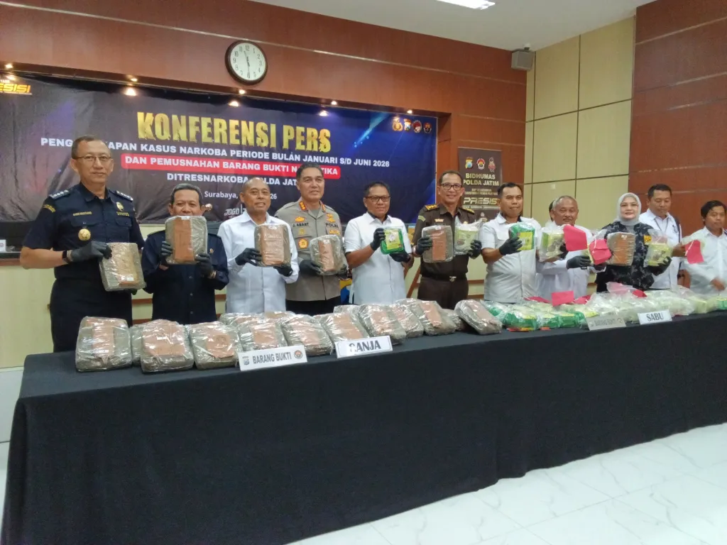 Polda Jatim Ungkap 3.157 Kasus Narkoba Semester I Tahun 2026, Selamatkan 2,79 Juta Jiwa dari Bahaya Narkotika