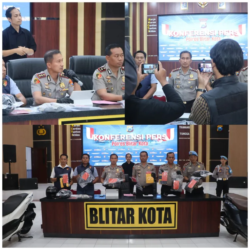 Polres Blitar Kota Amankan Tersangka Komplotan Perampok Lintas Daerah Sasar Minimarket