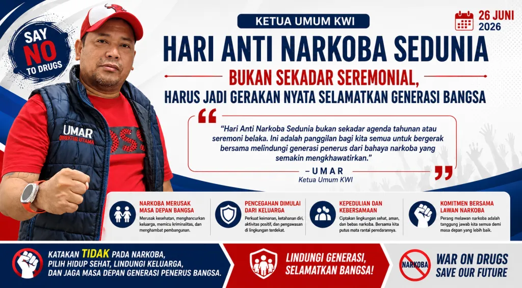 Ketua Umum KWI Tegaskan Hari Anti Narkoba Sedunia Bukan Sekadar Seremonial, Melainkan Gerakan Nyata Selamatkan Generasi