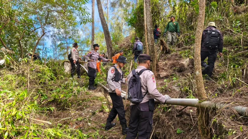 Polres Magetan dan Perhutani Perkuat Mitigasi Karhutla di Cemorosewu, Bangun Ilaran Api Sejauh 1,8 Km