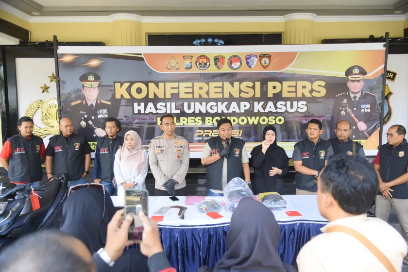 Polres Bondowoso Ungkap Kasus Pencurian Sepeda Motor , Satu Pelaku Ditangkap dan Satu Masuk DPO