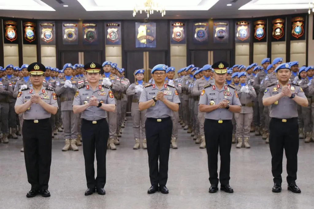 Wakapolri Pimpin Upacara Purna Tugas FPU 7 Minusca, 140 Personel Terima Penghargaan