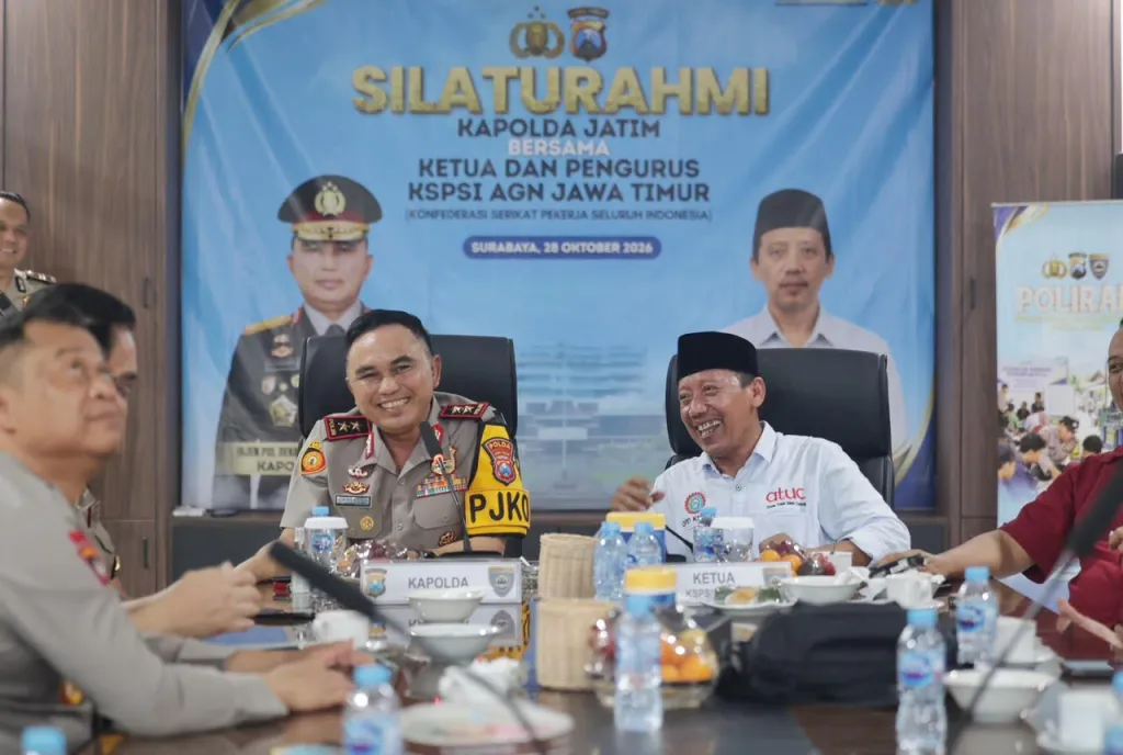 Perkuat Sinergi, Kapolda Jatim Gelar Silaturahmi dengan DPD KSPSI AGN Jawa Timur