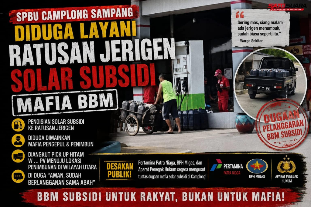 *SPBU Camplong Sampang Diduga Jadi Ladang Mafia Solar Subsidi, Ratusan Jerigen Dilayani Bebas Tanpa Hambatan*