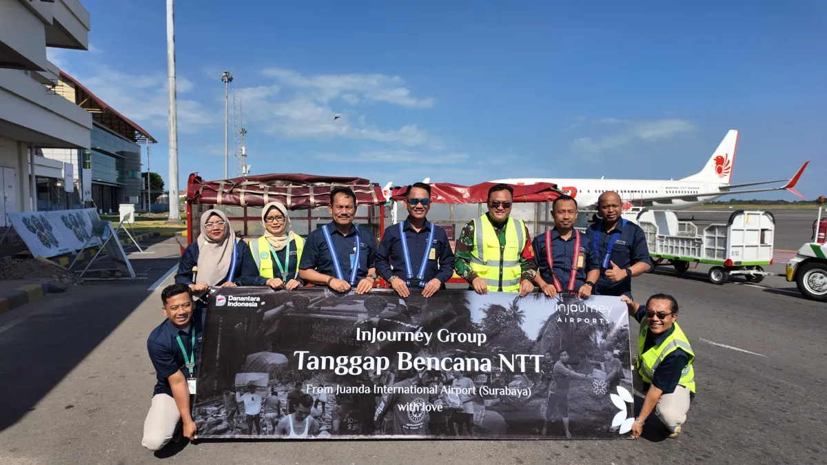 InJourney Airports Kirim 300 Kg Bantuan Korban Gempa NTT melalui Bandara Juanda