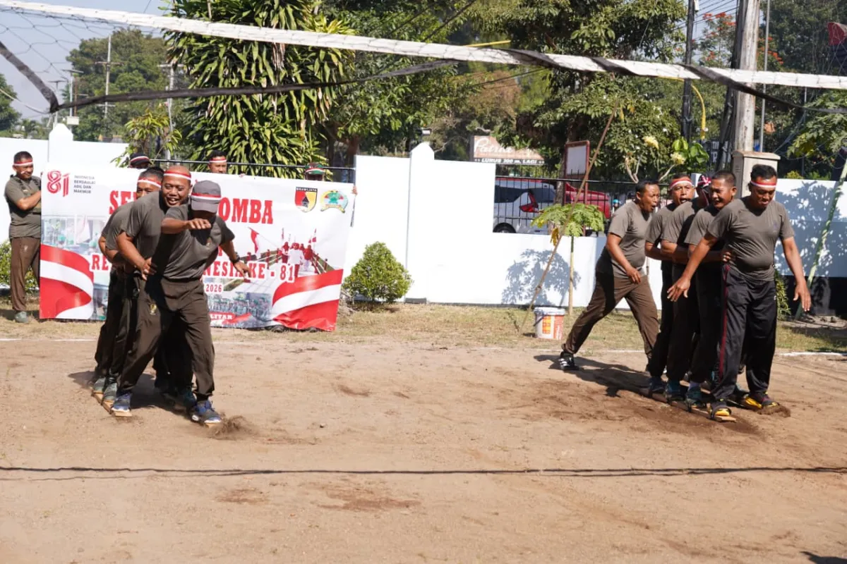 Sambut HUT RI Ke 81, Kodim 0808/Blitar Dan Persit KCK Cabang XXII Gelar Lomba Semarak Kemerdekaan