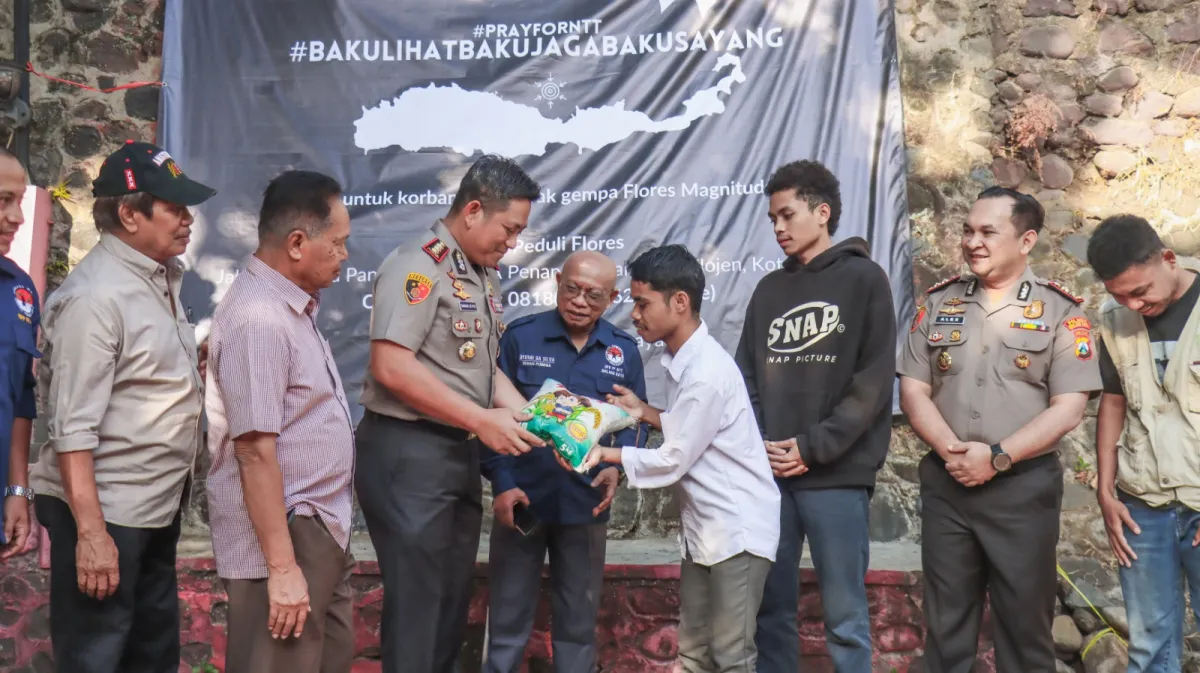 Polresta Malang Kota Kirim Bantuan Logistik Kemanusiaan Gandeng JKJT di Posko Peduli NTT