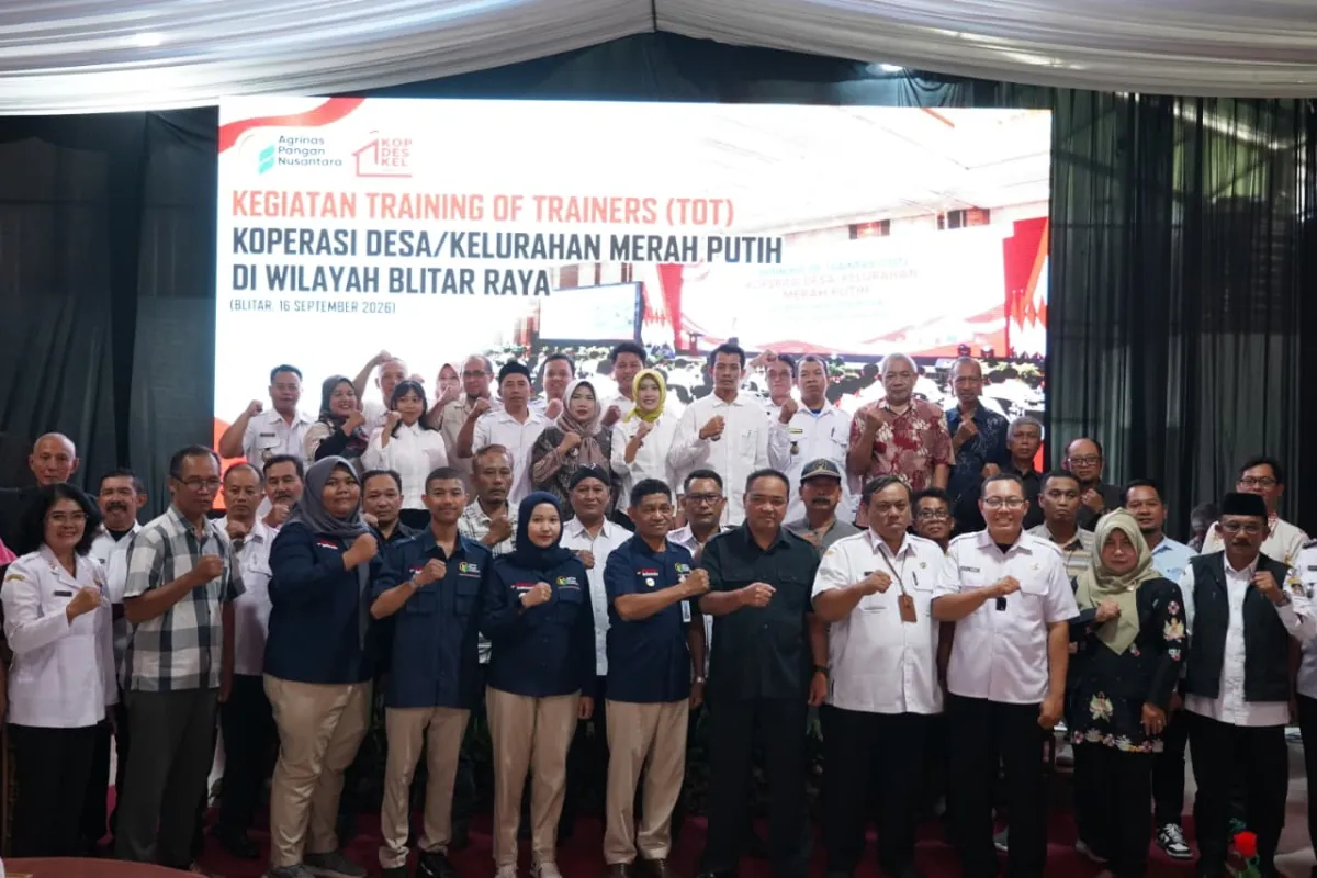 Perkuat Ekonomi Desa, PT Agrinas Pangan Nusantara Gelar Training of Trainers KDKMP se-Blitar Raya